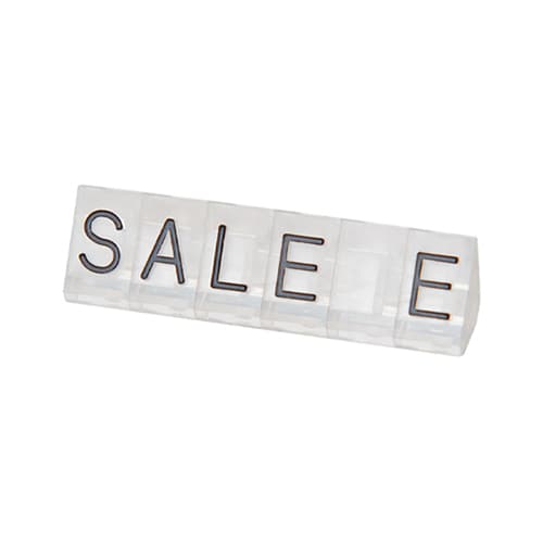 友屋 ニュープライスキューブ 補充用単品 M用 透／黒文字 SALE 5セット 07106CLS 1パック（ご注文単位2パック）【直送品】