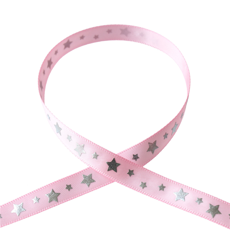 Blanc de コア リボン スタープリントサテン No.3514-51 10mm×10m 1巻（ご注文単位1巻）【直送品】