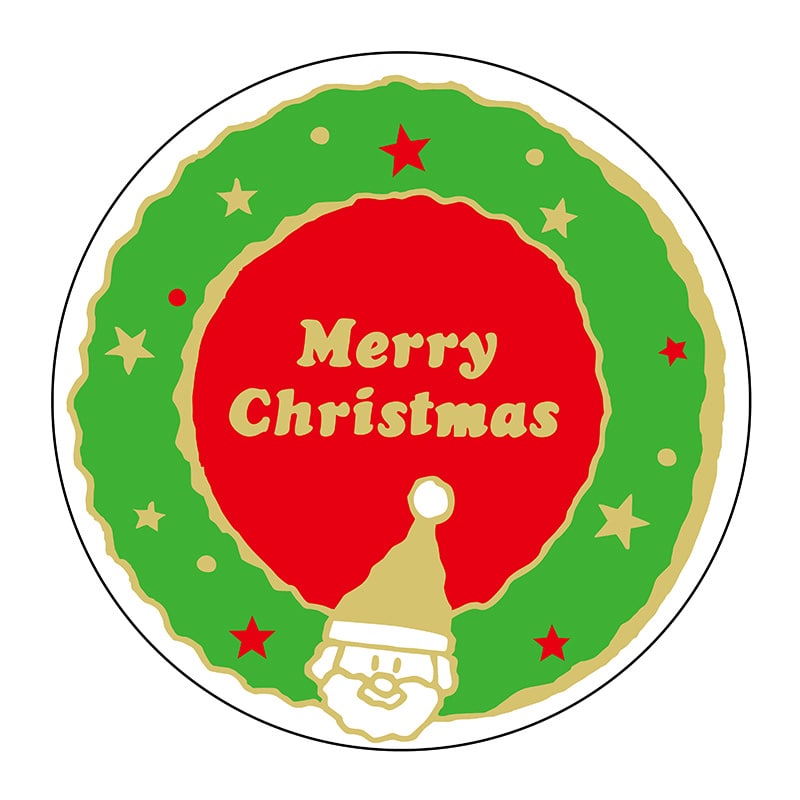 ヒカリ紙工 シール　SMラベル 500枚入  B0620 MERRY CHRISTMAS　1袋（ご注文単位1袋）【直送品】