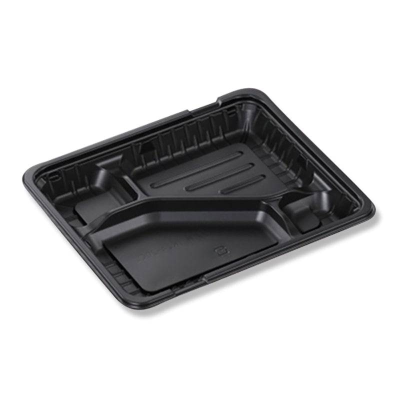中央化学 幕の内・弁当容器 CTガチ弁 IK24-20C2 黒 本体 50枚/袋