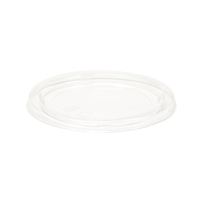 リスパック 食品容器 バイオカップ(クリーンカップ) 丸型 101パイTCL 外嵌合蓋 50個/袋