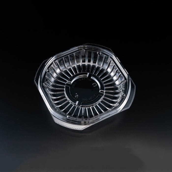 リスパック 冷やし麺容器　バイオピタリ　本体 182-36B PBAA411　クリアー 100枚/袋（ご注文単位6袋）【直送品】