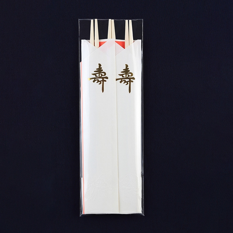 コンドル産業 割りばし 祝い箸 白寿 3膳パック 950020 1パック(ご注文単位300パック)【直送品】