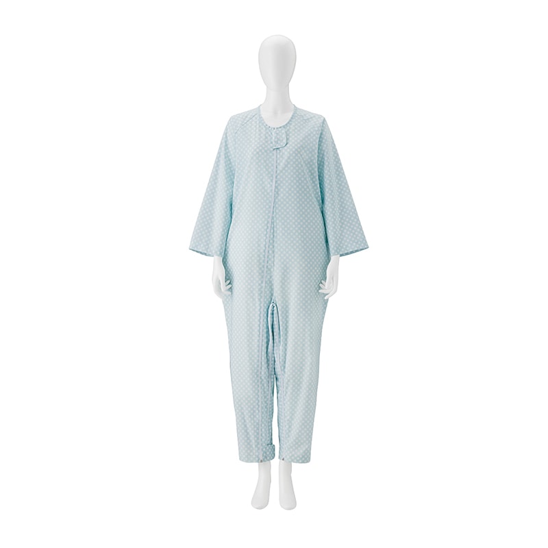 竹虎　介護ねまき　L　ブルー   1枚（ご注文単位1枚）【直送品】