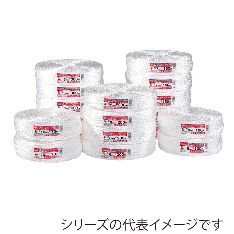 信越工業 結束ひも　荷造りロープ FR-6310 白 1巻（ご注文単位10巻）【直送品】