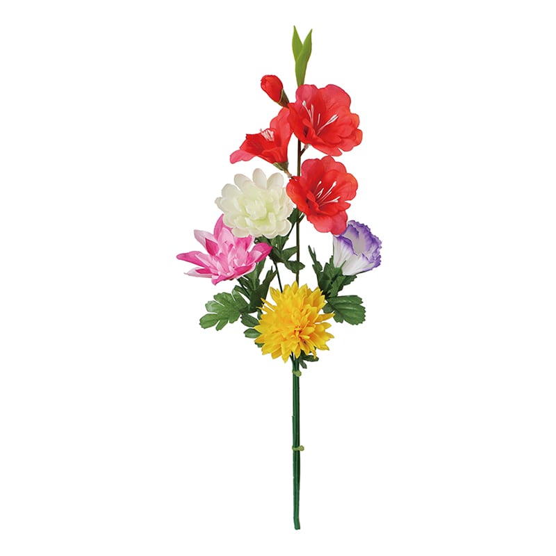 ポピー 造花　仏花組花 S FP-1009-MIX 1束（ご注文単位24束）【直送品】
