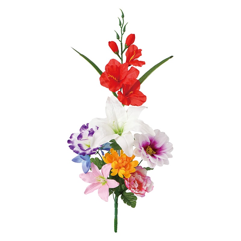 ポピー 造花　仏花ブッシュ L FP-1013-MIX 1本（ご注文単位12本）【直送品】