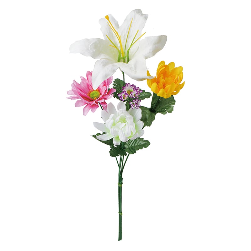 ポピー 造花　仏花組花 S FP-1016-MIX 1束（ご注文単位24束）【直送品】