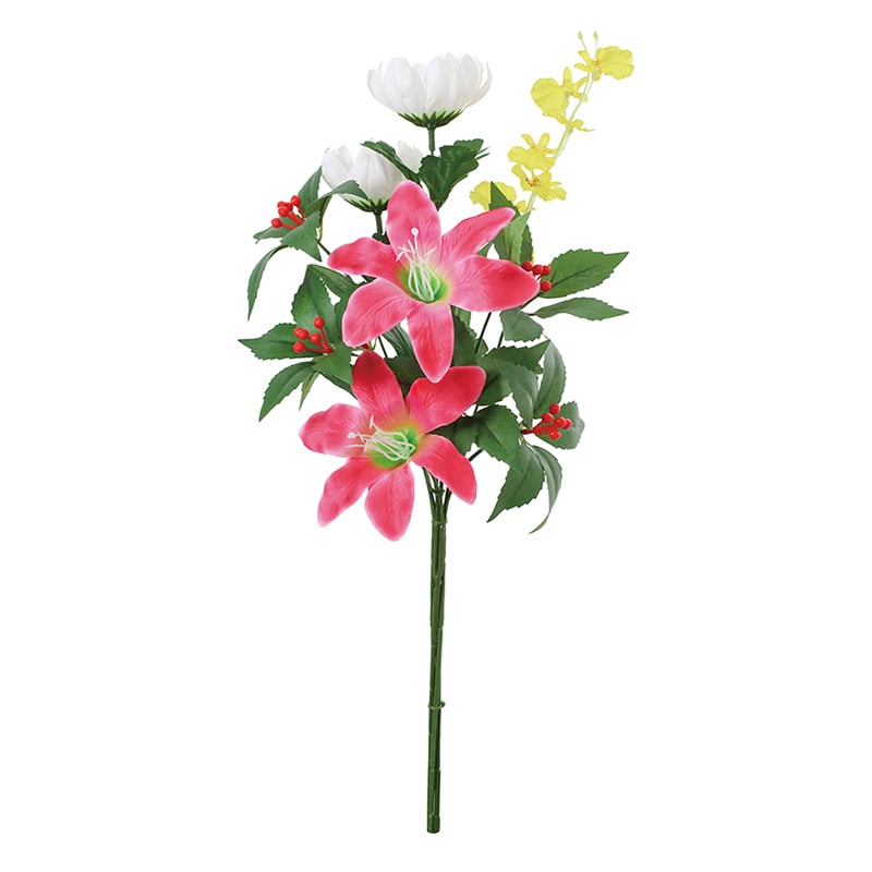 ポピー 造花　正月仏花組花 L FP-1024-MIX 1束（ご注文単位12束）【直送品】