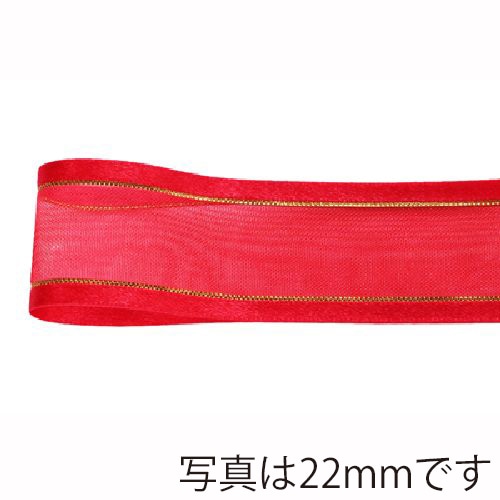 青山 リボン シェアサテン ゴールドエッジ 0508 10×30 #55 1巻(ご注文単位1巻)【直送品】