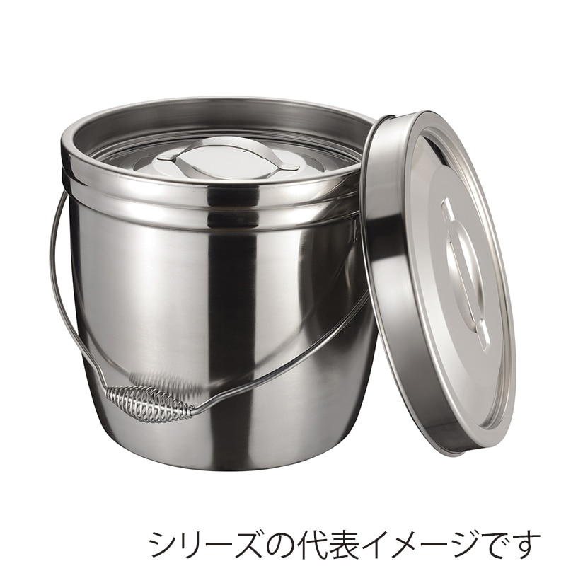 エムテートリマツ MT 18-8 二重汁食缶 クリップ無 ツル取手 14L 012313014 1個(ご注文単位1個)【直送品】