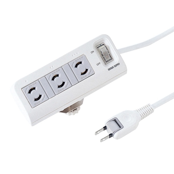 サンワサプライ 便利タップ 2P 3個口 2m TAP-B25 1個（ご注文単位1個）【直送品】