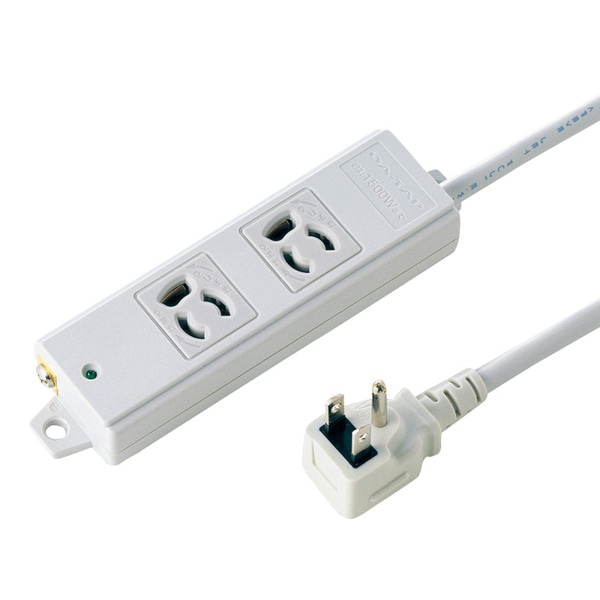 サンワサプライ 工事物件タップ L型プラグ 3P 2個口 1m TAP-K2L-1 1個（ご注文単位1個）【直送品】