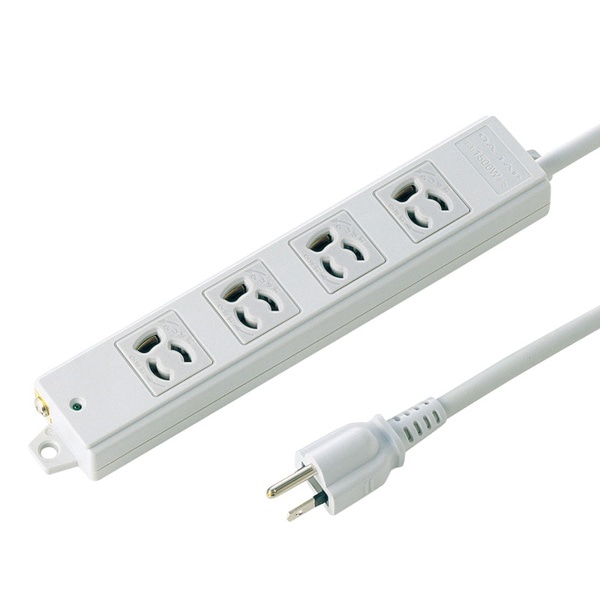 サンワサプライ 工事物件タップ エココード 3P 4個口 1m TAP-KE4-1 1個（ご注文単位1個）【直送品】