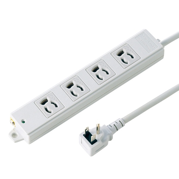 サンワサプライ 工事物件タップ L型プラグ エココード 3P 4個口 3m TAP-KE4L-3 1個（ご注文単位1個）【直送品】