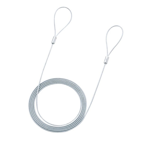 サンワサプライ eセキュリティ ワイヤー 長さ2m 直径2.2mm SLE-11W-2 1個（ご注文単位1個）【直送品】