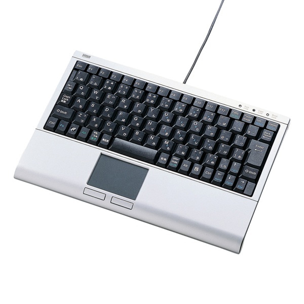 サンワサプライ タッチパッド付キーボード テンキーなし シルバー SKB-TP01SVN 1個(ご注文単位1個)【直送品】