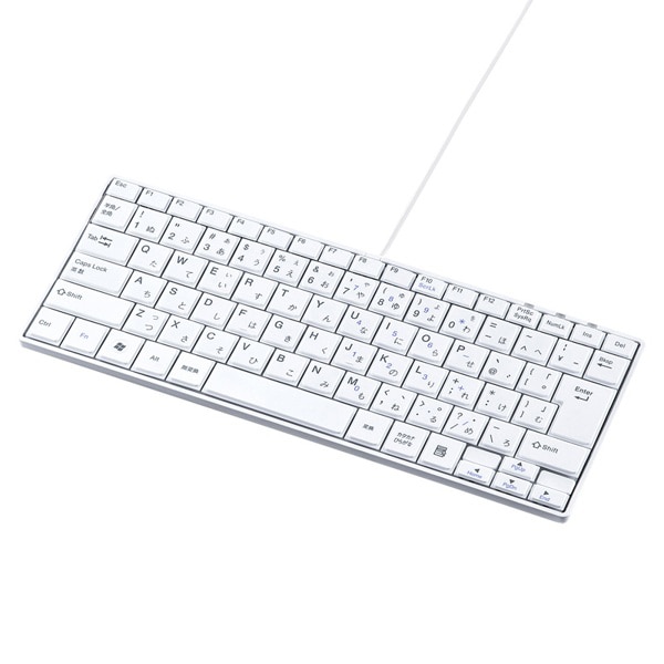 サンワサプライ USBスリムキーボード テンキーなし ホワイト SKB-SL18WN 1個(ご注文単位1個)【直送品】