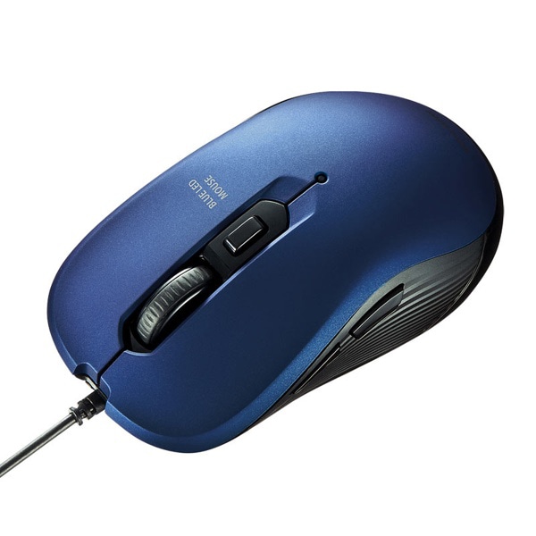 サンワサプライ 有線ブルーLEDマウス ブルー MA-BL114BL 1個(ご注文単位1個)【直送品】