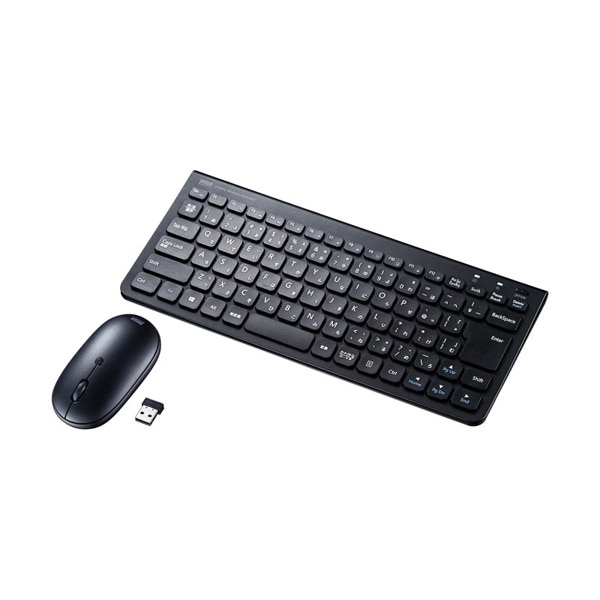 サンワサプライ マウス付きワイヤレスキーボード テンキーなし ブラック SKB-WL32SETBK 1個(ご注文単位1個)【直送品】