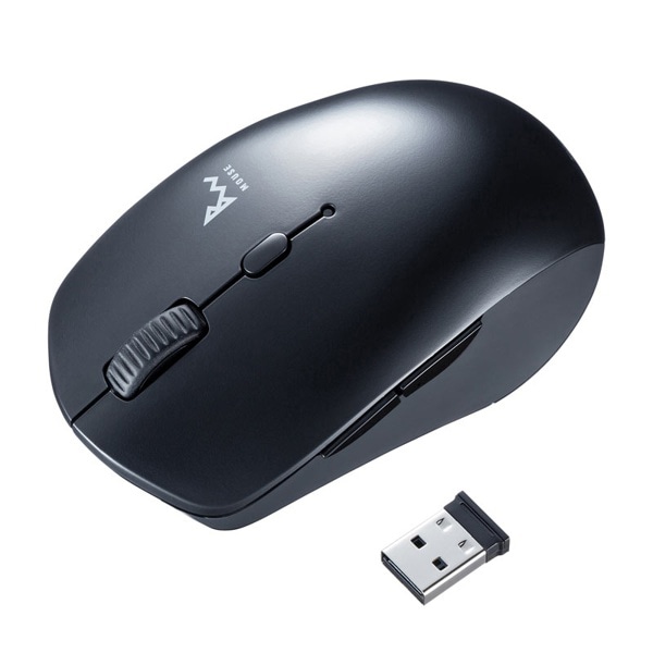 サンワサプライ 静音 ワイヤレス ブルーLEDコンボマウス ブラック MA-WBTBL193BK 1個(ご注文単位1個)【直送品】