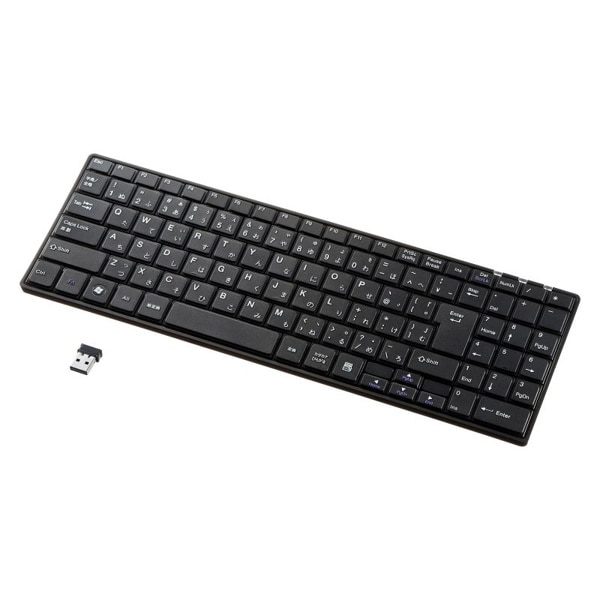 サンワサプライ ワイヤレススリムキーボード テンキーあり ブラック SKB-WL22BKN 1個（ご注文単位1個）【直送品】