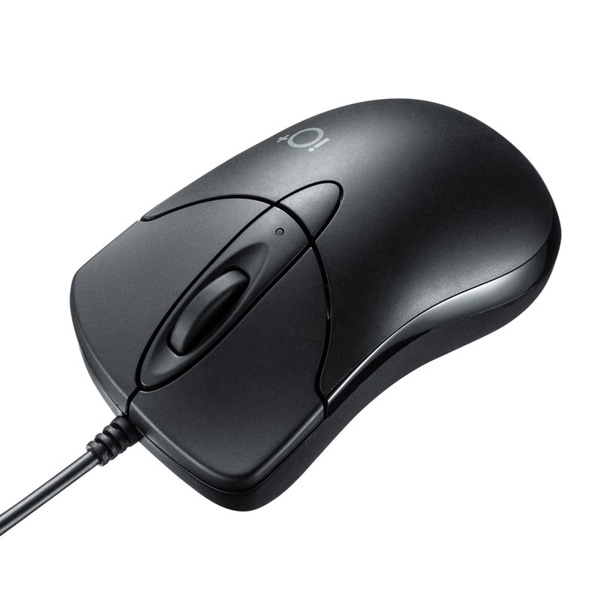 サンワサプライ 静音 有線 ブルーLEDマウス イオプラス ブラック MA-IPYBS301BK 1個（ご注文単位1個）【直送品】