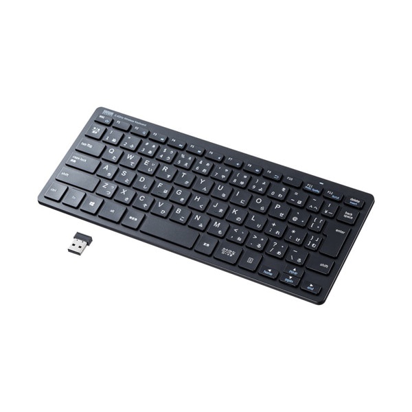 サンワサプライ ワイヤレススリムキーボード テンキーなし ブラック SKB-WL36BK 1個（ご注文単位1個）【直送品】
