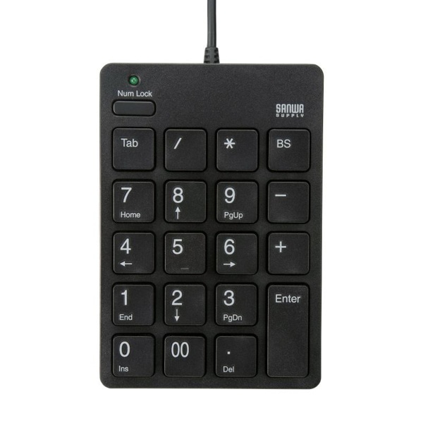サンワサプライ USBテンキー Type-Cコネクタ ブラック NT-18CUHBK 1個（ご注文単位1個）【直送品】