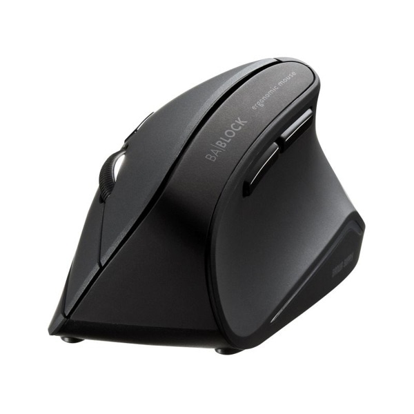 サンワサプライ 抗菌静音 Bluetooth エルゴノミクスマウス ブラック MA-ERGBTK11 1個（ご注文単位1個）【直送品】