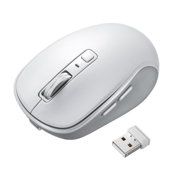 サンワサプライ 静音 Bluetooth／ワイヤレスマウス ホワイト MA-WBBS519W 1個（ご注文単位1個）【直送品】