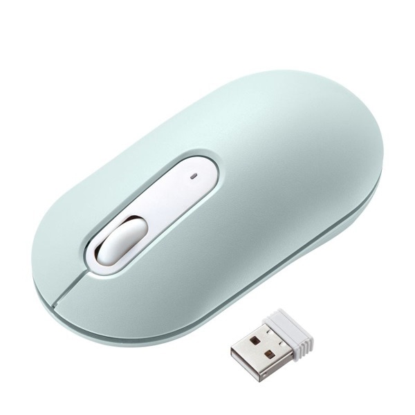 サンワサプライ 静音ワイヤレスマウス グリーン MA-WBS327G 1個（ご注文単位1個）【直送品】