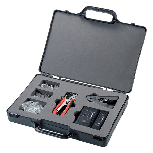 サンワサプライ LANケーブル自作工具キット カテゴリ6A/6対応 LAN-TLKIT3 1個(ご注文単位1個)【直送品】