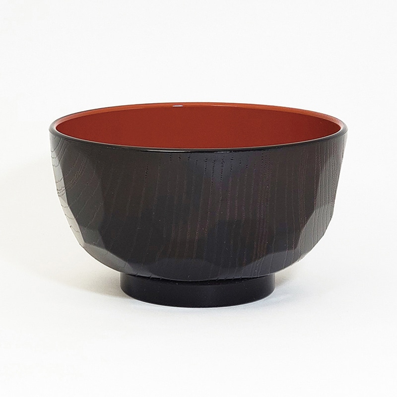 三義漆器店 樹脂容器 亀甲汁椀 溜 1個(ご注文単位5個)【直送品】