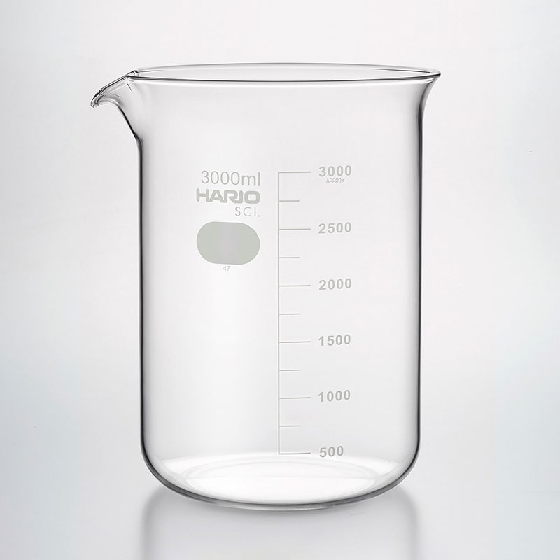 HARIO ビーカー 3000ml B-3L-SCI 1個（ご注文単位4個）【直送品】