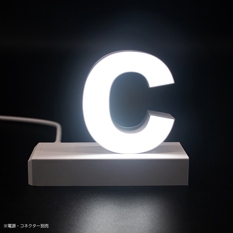 アクリサンデー LEDチャンネル文字 abcMIX マグネット式 H95mm 小文字 c 1個(ご注文単位1個)【直送品】